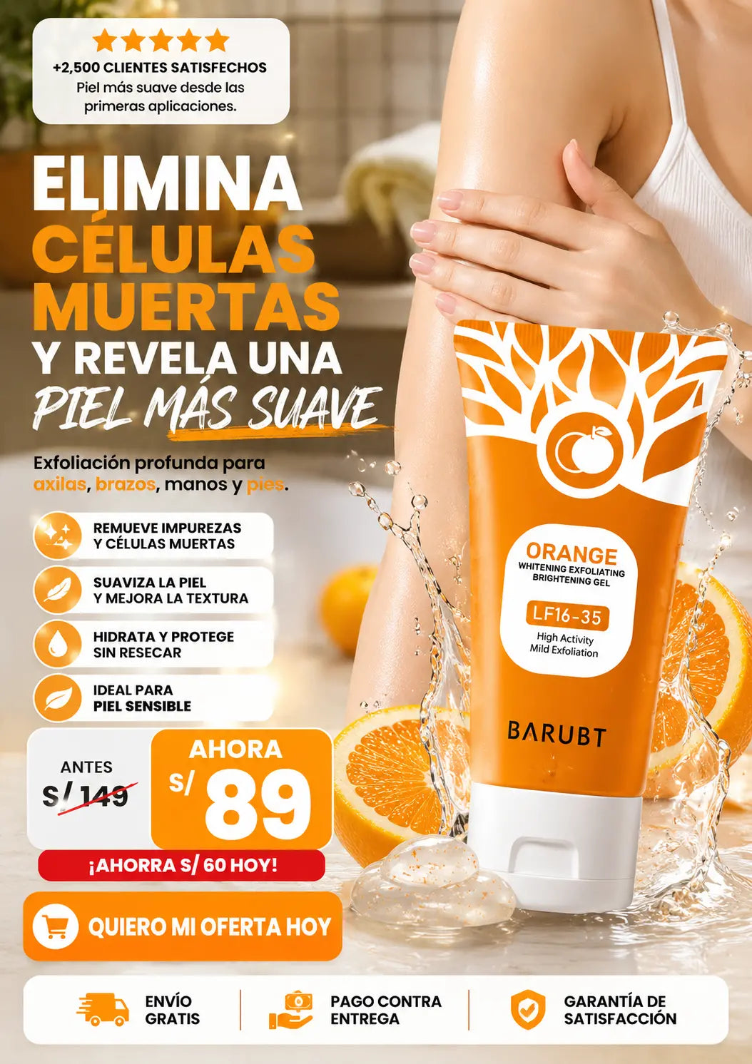 gel exfoliante orange